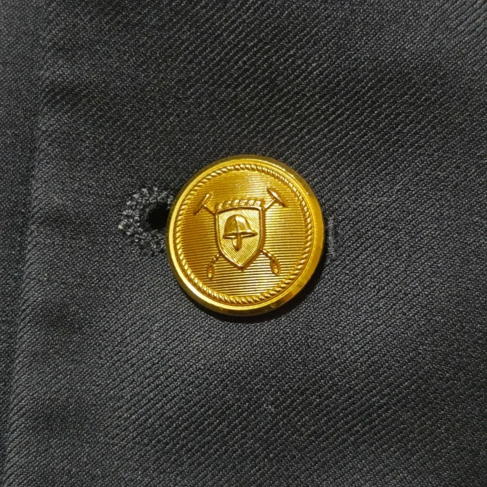 Lauren Ralph Lauren Navy Blue 100% Wool Gold Buttons‎ Blazer Macy's Men's 41R